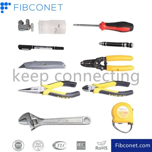 Fibconet convenient FTTH Optical Fiber Splicing Tool Case Box Tool Kir